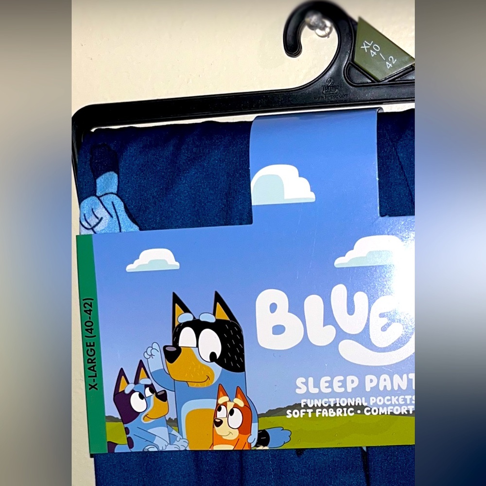 Bluey, Adult Men's Apparel, All Over Print Graphic Sleep Pant,size XL (40/42 )